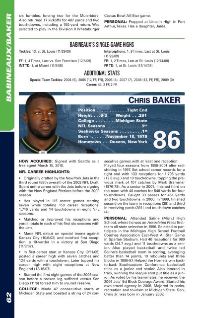 2010 MEDIA GUIDE - Seahawks Online Media Packet