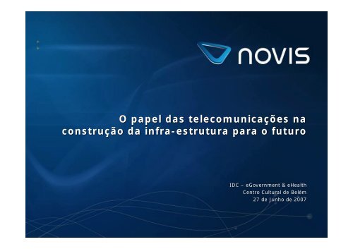 O papel das telecomunicaÃ§Ãµes na construÃ§Ã£o da infra-estrutura ...