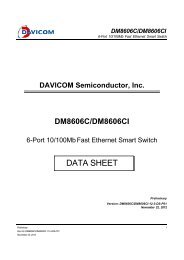 DM8606C/DM8606CI - Davicom Semiconductor Inc.