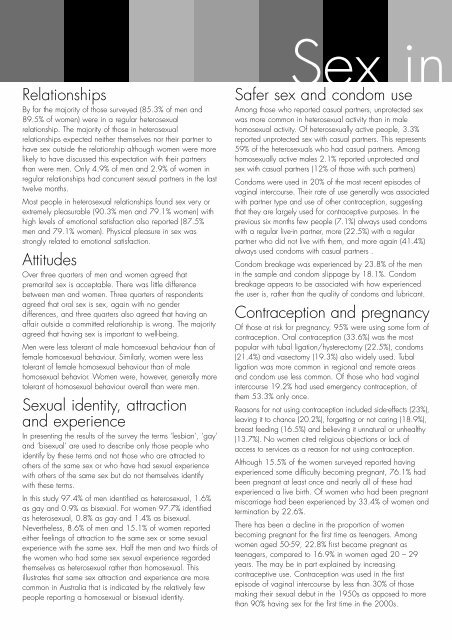Sex In Australia Summary - Health and health care for lesbian ...