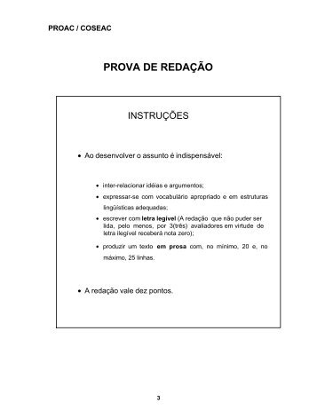 PROVA DE REDAÃÃO - Uff