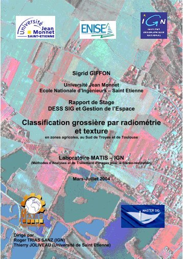 Classification grossiÃ¨re par radiomÃ©trie et texture - UniversitÃ© Jean ...