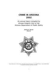 CRIME IN ARIZONA 2002 - Arizona Department of Public Safety