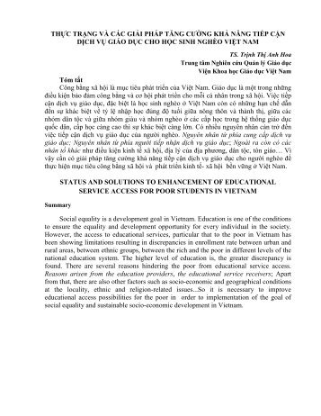 Cán bộ quản lý- T.S. Trịnh Thị Anh Hoa - VVOB