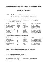 Zeitplan LM 1.6.2010 - Voltigieren in Sachsen Anhalt