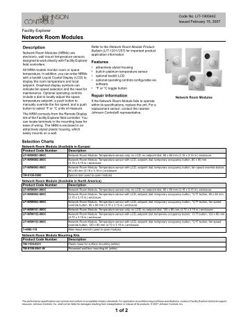 TM2100 Room Sensors - Usair-eng.com