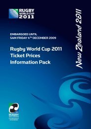 Rugby World Cup 2011 Ticket Prices Information Pack - Stuff