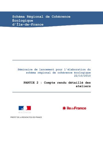 SchÃ©ma RÃ©gional de CohÃ©rence Ãcologique d'Ãle-de ... - Webissimo