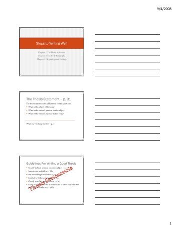 steps on writing a thesis statement steps on writing a thesis statement