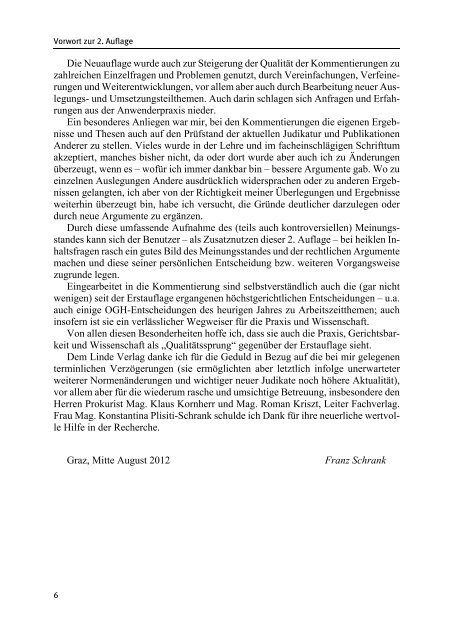 Vorwort zur 2. Auflage - Linde Verlag