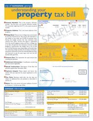 Understanding Your Property Tax Bill - Suwanee, Georgia