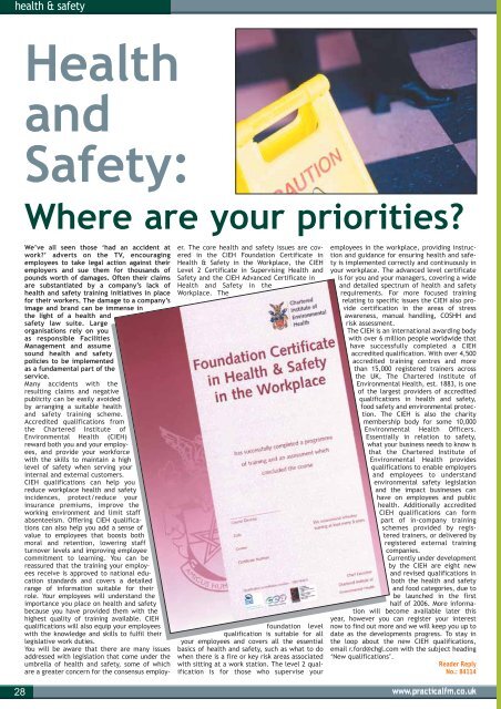 Where are your priorities? - Practical Facilities Management