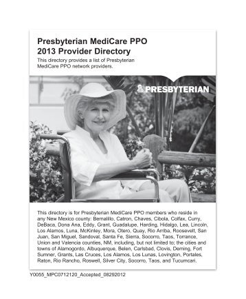 Presbyterian MediCare PPO 2013 Provider Directory