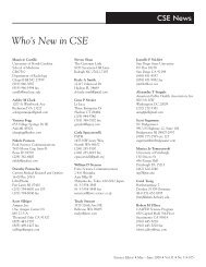 Who's New in CSE - Council of Science Editors