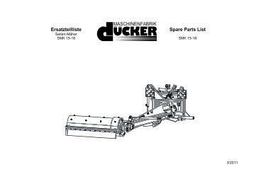 Ersatzteilliste Spare Parts List - Special Maskiner A/S