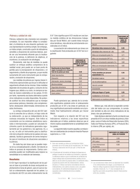 Índice de Calidad de Vida: cómo medir el desarrollo ... - Social Watch