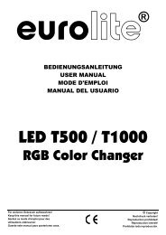 EUROLITE LED Bar RGB 252/10 User Manual