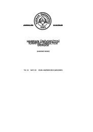Ocak-Haziran 2010 - Ä°lahiyat FakÃ¼ltesi - Harran Ãniversitesi