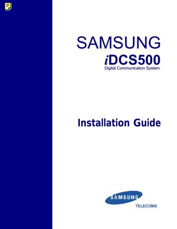Samsung IDCS500 Instruction Manual - Samsung Telephone ...