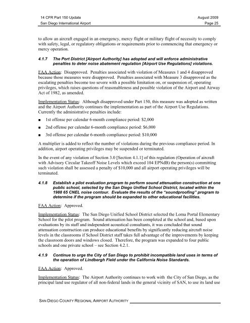 San Diego International Airport Part 150 Update Noise Exposure Maps