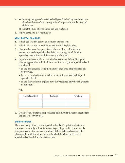 How do cells work together in the human body? - McGraw-Hill ...