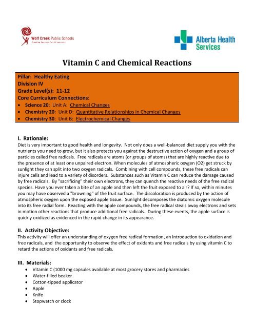Vitamin C &amp; Chemical Reactions