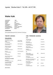 Walter Kalk - Agentur-Scherf