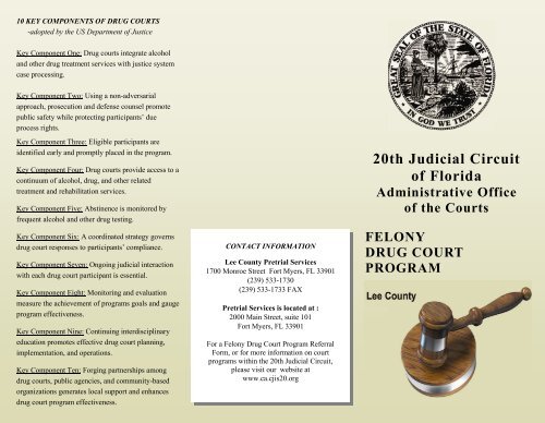 Lee County Drug Court Brochure - 20th Judicial Circuit Florida