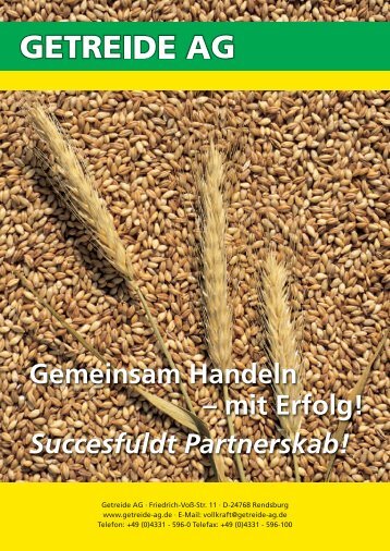 Gemeinsam Handeln â mit Erfolg! Succesfuldt ... - Getreide AG