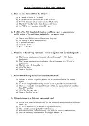 Investigation of the Right Heart â MCQs