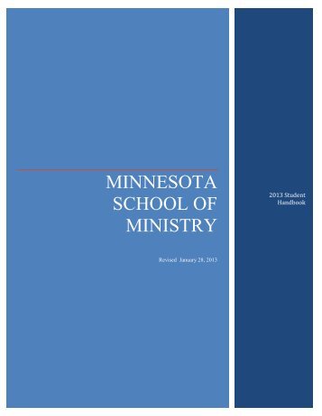 Student Handbook - Minnesota District Council of the Assemblies of ...