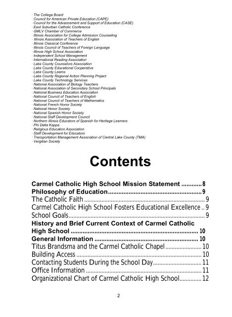 CARMEL CATHOLIC HIGH SCHOOL