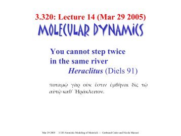 MOLECULAR DYNAMICS