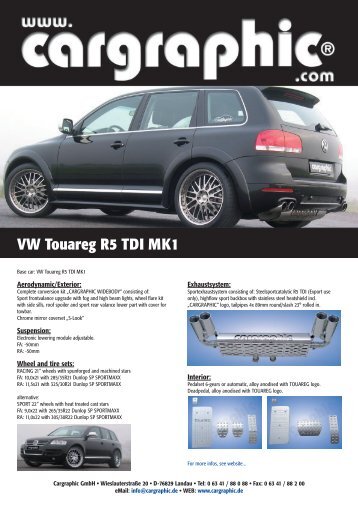 VW Touareg R5 TDI MK1 - Cargraphic