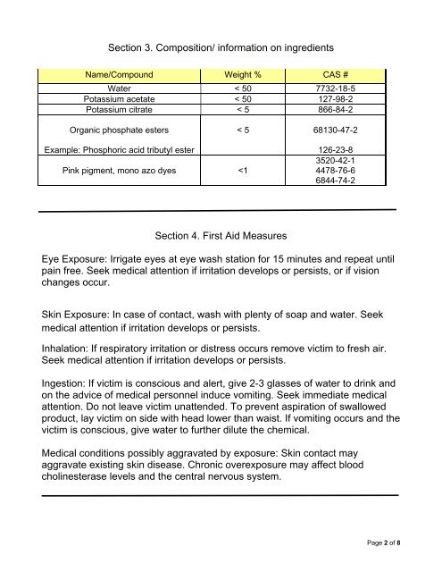 KP WET CHEMICAL AGENT - Amerex Corporation