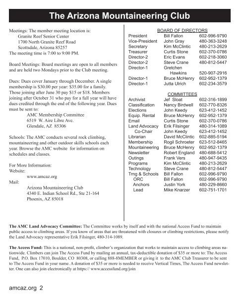 Mountaineer - Arizona Mountaineering Club