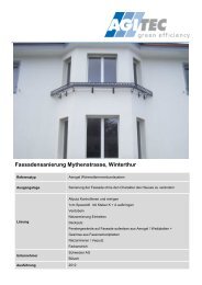 Fassadensanierung Mythenstrasse, Winterthur - AGITEC
