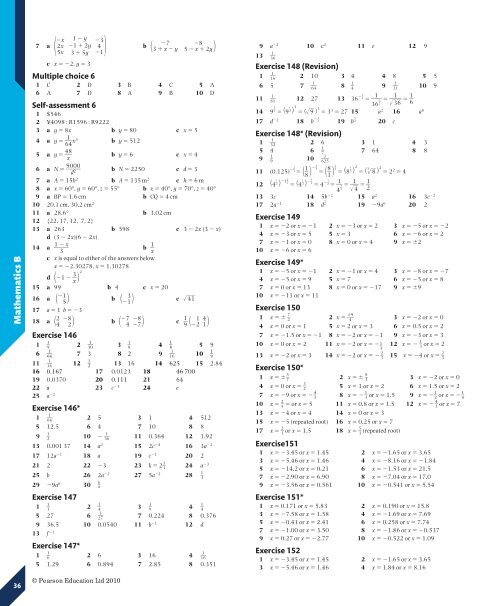 Answers - Pearson Global Schools