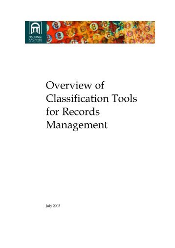 Overview of Classification Tools for Records Management - National ...