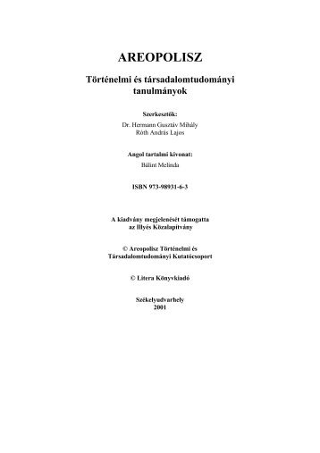 AREOPOLISZ - MEK - OrszÃ¡gos SzÃ©chÃ©nyi KÃ¶nyvtÃ¡r