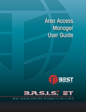 Area Access Manager User Guide - Best Access Systems