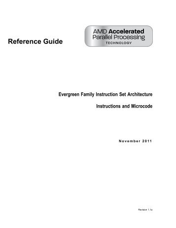 Evergreen Family Instruction Set Architecture - AMD Developer ...