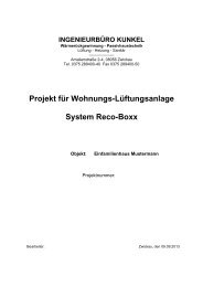 Musterplanung WRG mit Fußbodenauslass - Aerex