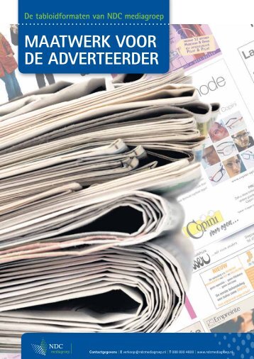 overzicht van de vakformaten - NDC mediagroep