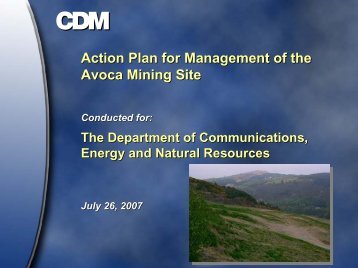 Action Plan for Management of the Avoca Mining Site - Geological ...