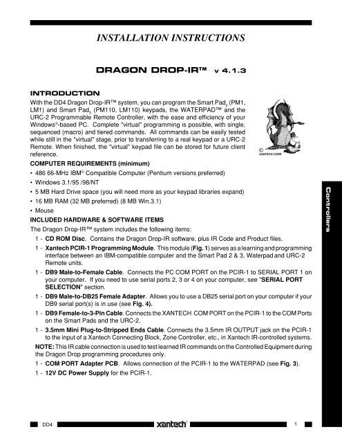Dragon Drop-IR software - Xantech.com