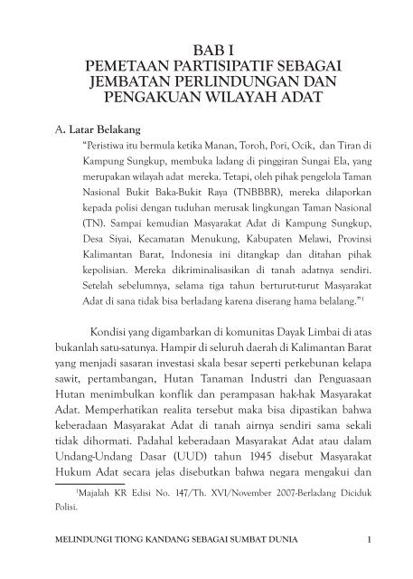 melindungi tiong kandang sebagai sumbat dunia - Forest Peoples ...