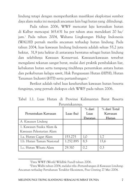 melindungi tiong kandang sebagai sumbat dunia - Forest Peoples ...