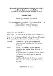 Geochemical and mineralogical study of ... - ELTE TTK TEO