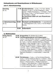 Gottesdienste und Messintentionen in Wildeshausen - st.peter ...